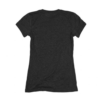 Black - Back - The Rolling Stones Womens-Ladies Plastered Tongue Cotton T-Shirt
