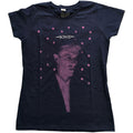 Navy Blue - Front - David Bowie Womens-Ladies Polka Dot Cotton T-Shirt