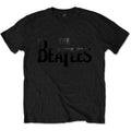 Black - Front - The Beatles Unisex Adult Drop T Logo Cotton T-Shirt