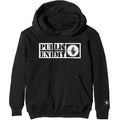 Black - Front - Public Enemy Unisex Adult Crosshairs Logo Hoodie