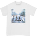 White - Front - The Beatles Unisex Adult Abbey Christmas Cotton T-Shirt
