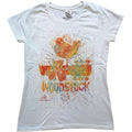 White - Front - Woodstock Womens-Ladies Splattered Cotton T-Shirt