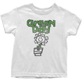 White - Front - Green Day Childrens-Kids Flower Pot Cotton T-Shirt