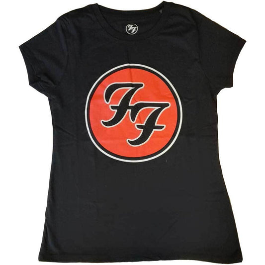 Black - Front - Foo Fighters Womens-Ladies Logo Cotton T-Shirt