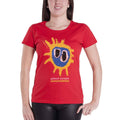 Red - Front - Primal Scream Womens-Ladies Screamadelica T-Shirt
