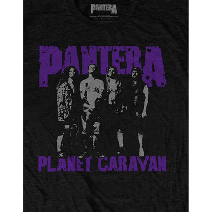 Black - Side - Pantera Unisex Adult Planet Caravan Cotton T-Shirt