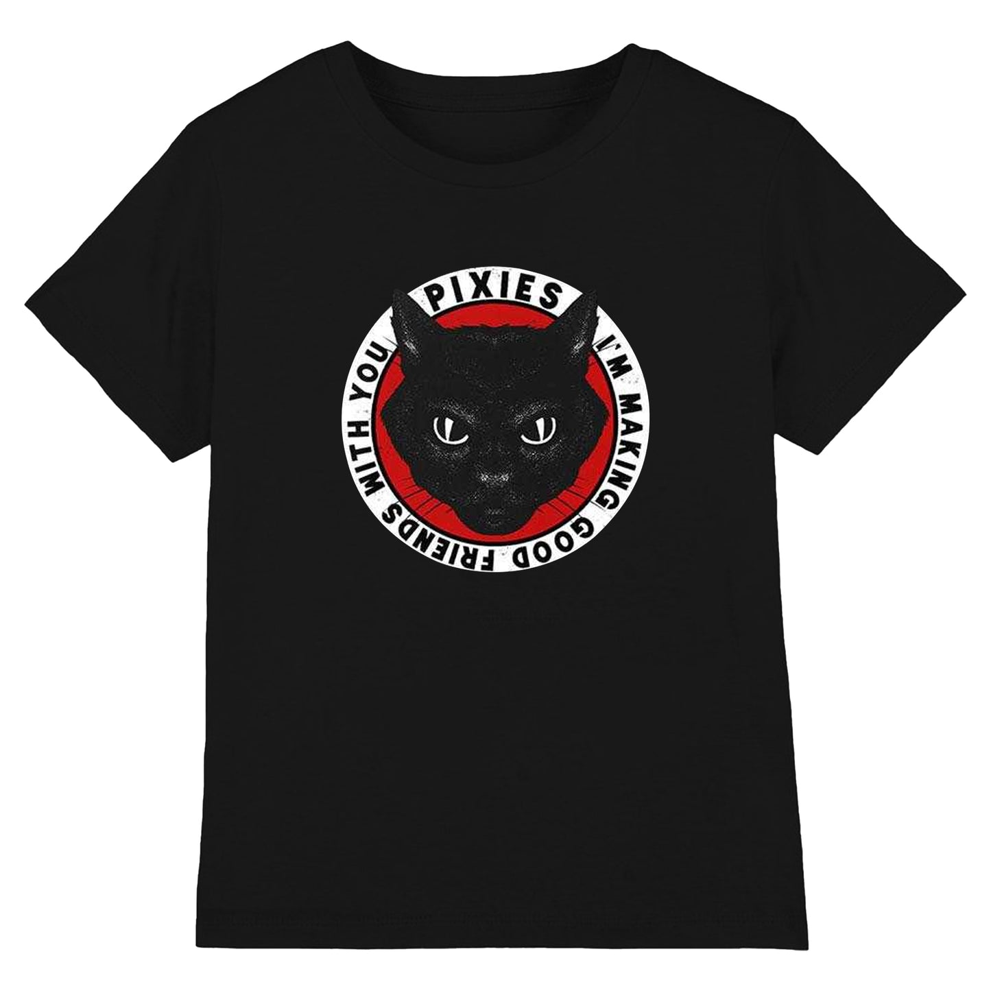 Black - Front - Pixies Unisex Adult Tame T-Shirt