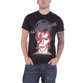 Black - Front - David Bowie Unisex Adult Aladdin Sane T-Shirt