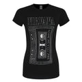 Black - Front - Nirvana Womens-Ladies Come As You Are Tape Cotton T-Shirt