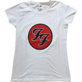 White - Front - Foo Fighters Womens-Ladies Logo T-Shirt