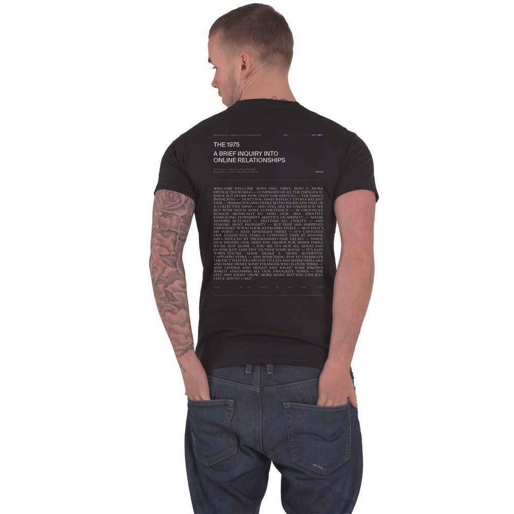 Black - Back - The 1975 Unisex Adult A Brief Inquiry Cotton T-Shirt