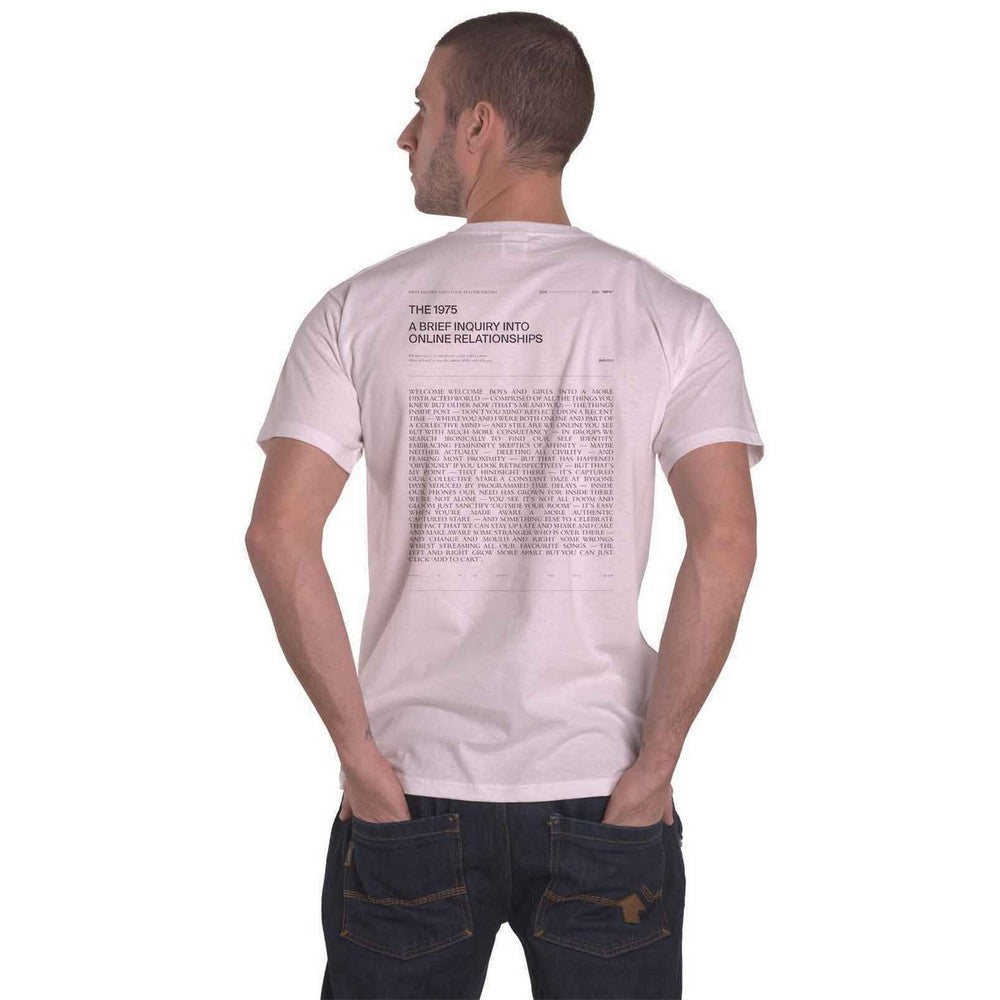 White - Back - The 1975 Unisex Adult A Brief Inquiry Cotton T-Shirt