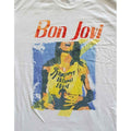 White - Side - Bon Jovi Unisex Adult Slippery When Wet Original Cover Cotton T-Shirt