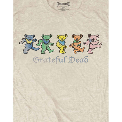 Sand - Side - Grateful Dead Unisex Adult Dancing Bears T-Shirt