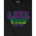 Black - Side - T-Rex Unisex Adult Stacked Logo Cotton T-Shirt