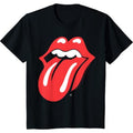 Black - Front - The Rolling Stones Childrens-Kids Classic Tongue T-Shirt