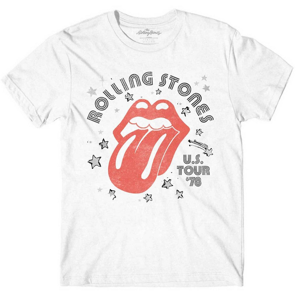 White - Front - The Rolling Stones Unisex Adult Aero Tongue T-Shirt