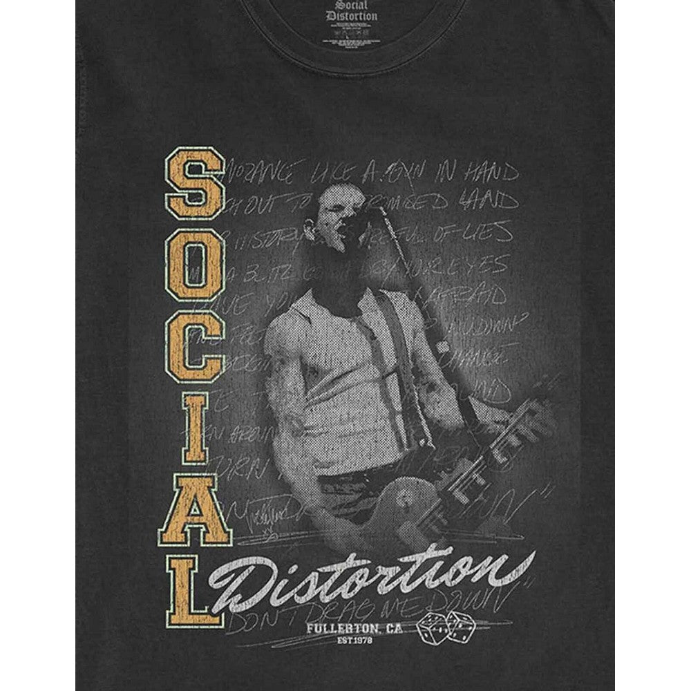 Black - Side - Social Distortion Unisex Adult Athletics T-Shirt