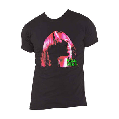Black-Pink - Front - Billie Eilish Unisex Adult Shadow Cotton Neon T-Shirt