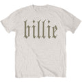 Natural - Front - Billie Eilish Unisex Adult Billie 5 Back Print Cotton T-Shirt