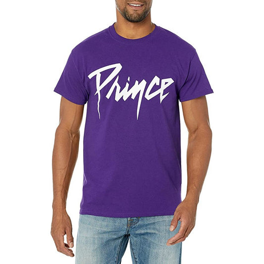 Purple - Front - Prince Unisex Adult Logo T-Shirt