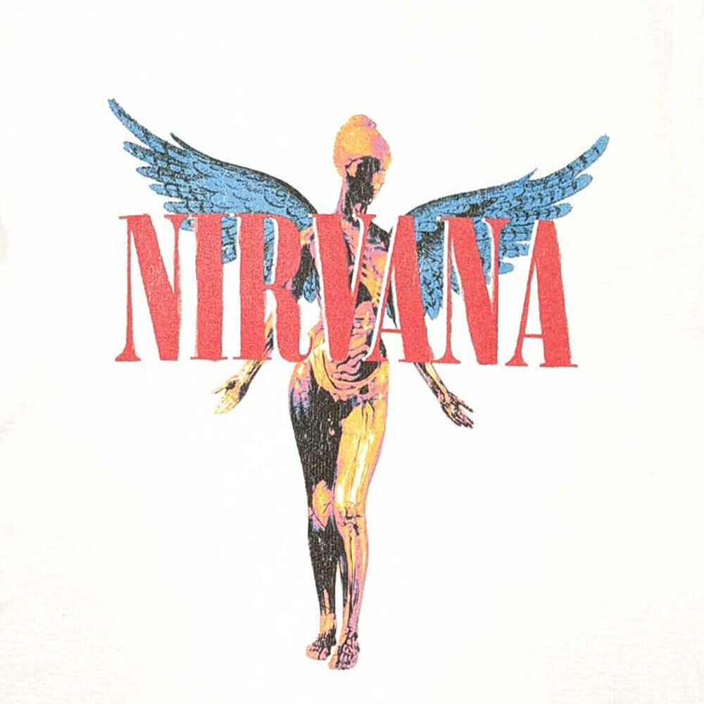 White - Side - Nirvana Unisex Adult Angelic Cotton T-Shirt