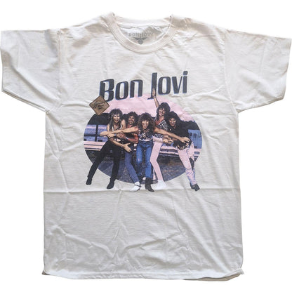 Natural - Front - Bon Jovi Unisex Adult Breakout Cotton T-Shirt