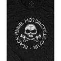 Black - Side - Black Rebel Motorcycle Club Unisex Adult Piston Skull T-Shirt