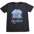 Black - Front - Queen Unisex Adult Crest T-Shirt