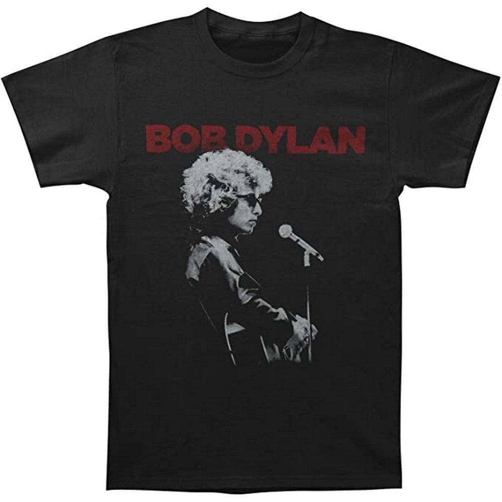 Black - Front - Bob Dylan Unisex Adult Sound Check T-Shirt