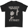 Black - Front - David Bowie Unisex Adult Heroes Earls Court T-Shirt