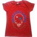 Red - Front - Grateful Dead Womens-Ladies Space Cotton Logo T-Shirt