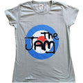 Grey - Front - The Jam Womens-Ladies Target Cotton Logo T-Shirt