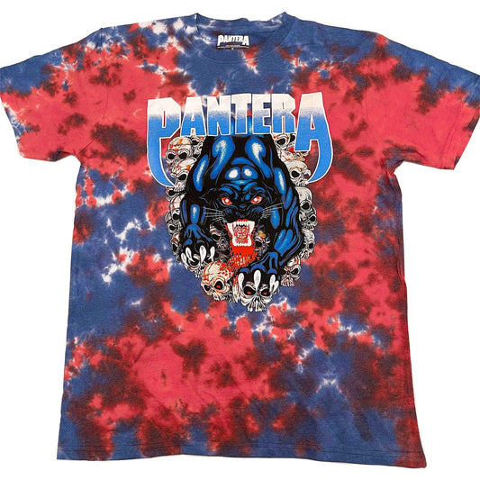Blue-Red-White - Front - Pantera Unisex Adult Panther T-Shirt