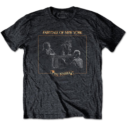 Heather Grey - Front - The Pogues Unisex Adult Fairytale Piano Heather T-Shirt