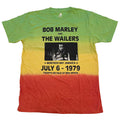 Green-Yellow-Orange - Front - Bob Marley Unisex Adult Montego Bay Dip Dye T-Shirt
