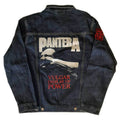 Denim Blue - Back - Pantera Unisex Adult Vulgar Display Of Power Back Print Washed Denim Jacket