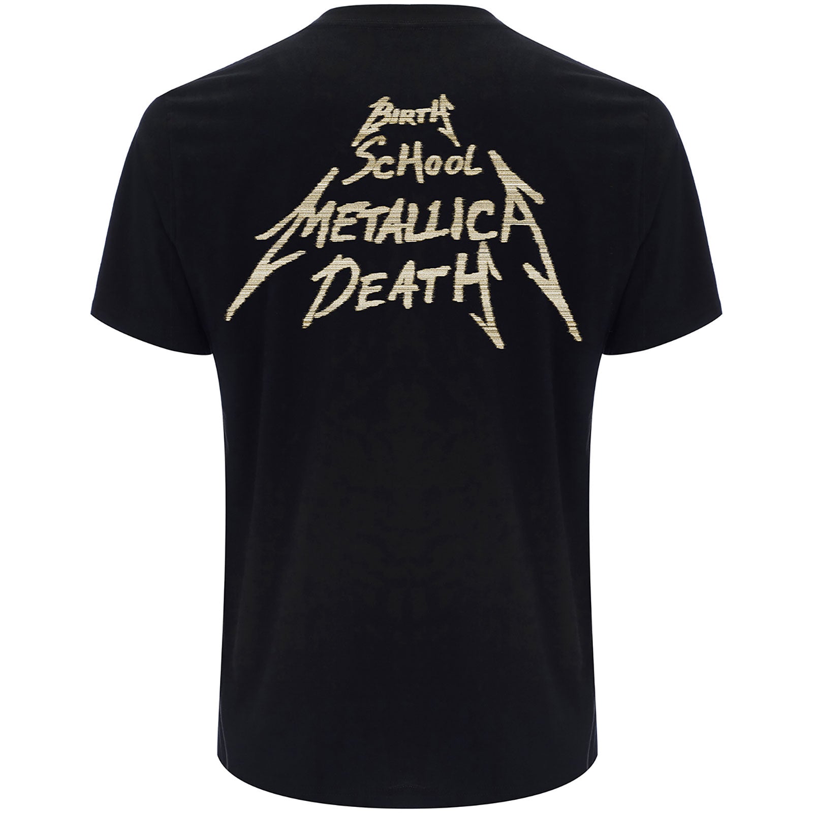 Black - Back - Metallica Unisex Adult Birth Death Crossed Arms Cotton T-Shirt