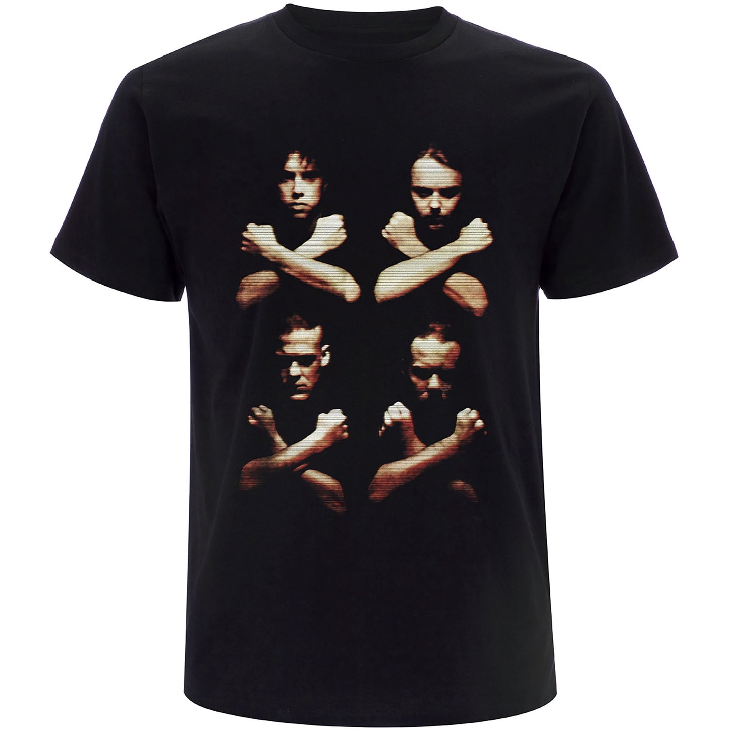Black - Front - Metallica Unisex Adult Birth Death Crossed Arms Cotton T-Shirt