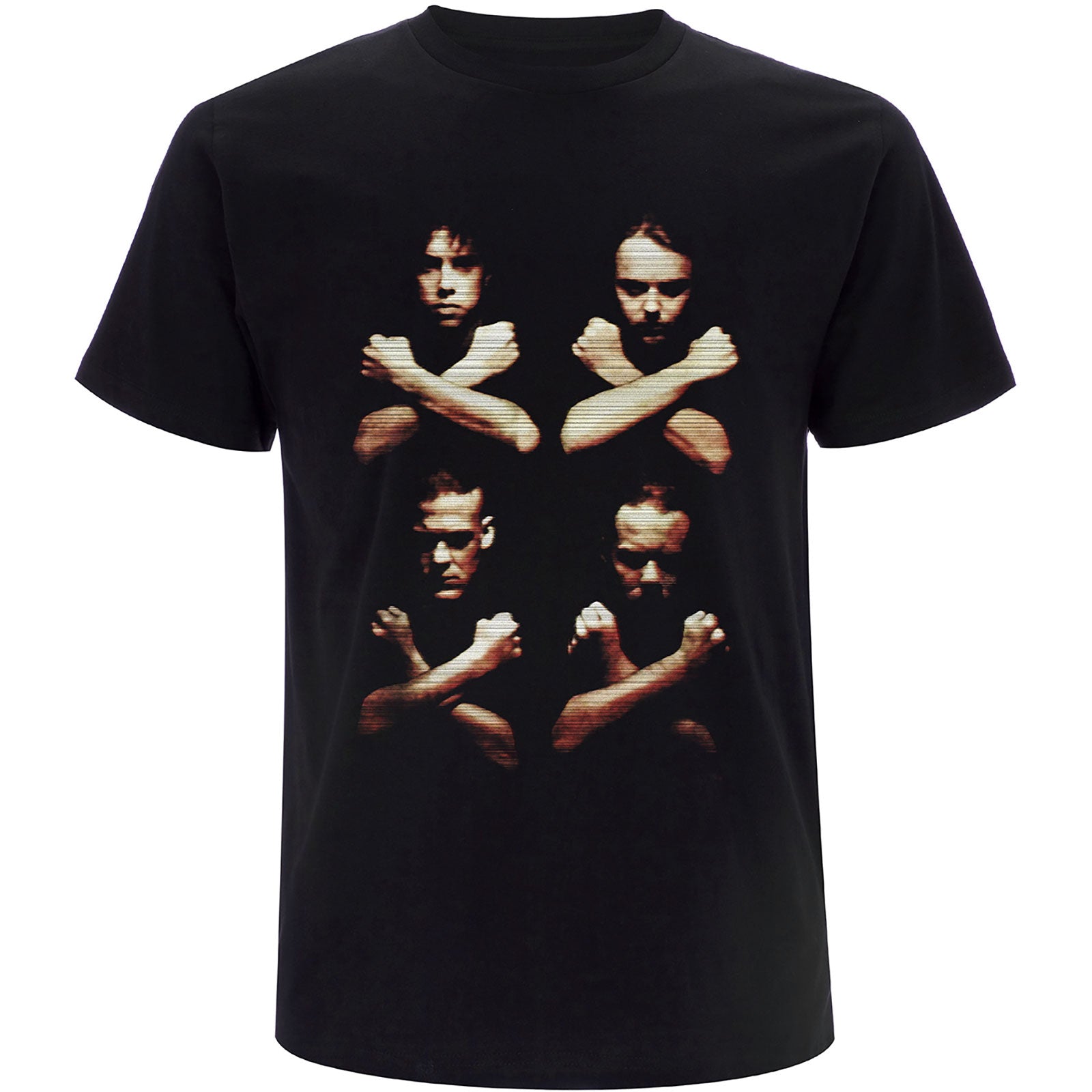 Black - Front - Metallica Unisex Adult Birth Death Crossed Arms Cotton T-Shirt