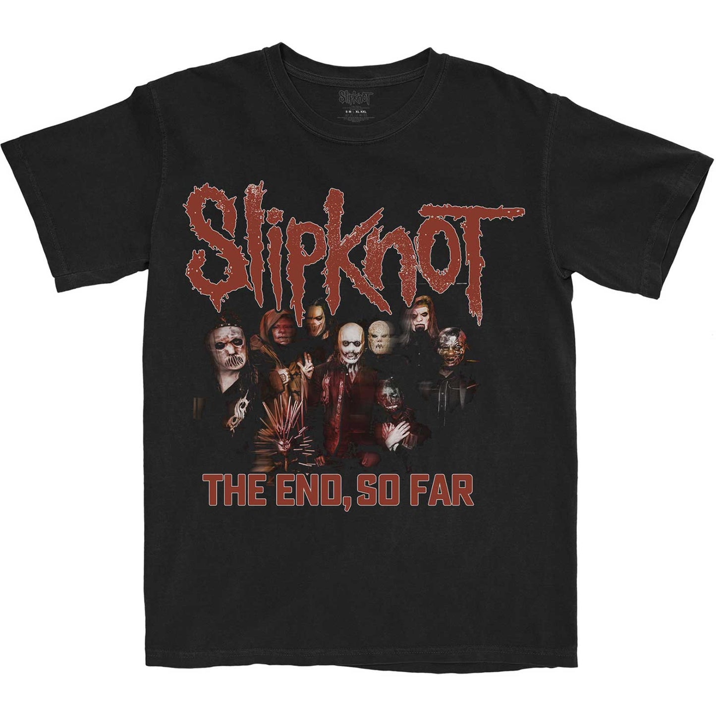 Black - Front - Slipknot Unisex Adult The End, So Far Photograph Cotton T-Shirt