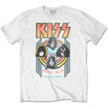 White - Front - Kiss Unisex Adult World Wide Cotton T-Shirt