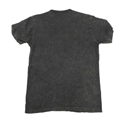 Black - Back - The Rolling Stones Unisex Adult Leopard Tongue Acid Wash T-Shirt
