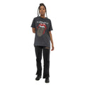 Black - Lifestyle - The Rolling Stones Unisex Adult Leopard Tongue Acid Wash T-Shirt
