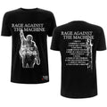 Black - Front - Rage Against the Machine Unisex Adult BOLA Album Cover Back Print Cotton T-Shirt