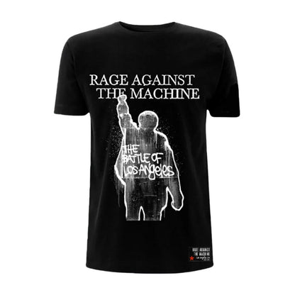 Black - Front - Rage Against the Machine Unisex Adult BOLA Album Cover Back Print Cotton T-Shirt