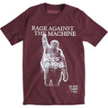 Maroon - Front - Rage Against the Machine Unisex Adult BOLA Album Cover Back Print Cotton T-Shirt