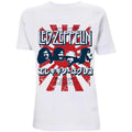 White - Front - Led Zeppelin Unisex Adult Japanese Burst Cotton T-Shirt