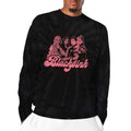 Black - Front - BlackPink Unisex Adult Photograph Dip Dye Long-Sleeved T-Shirt