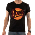 Black - Front - David Bowie Unisex Adult Diamond Dogs Embellished Logo T-Shirt